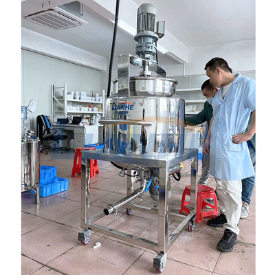 Ηλεκτρικός αναμίκτης 100L γαλακτωματοποιητή κουράς θέρμανσης υψηλός 3 στρώματα ανοξείδωτου